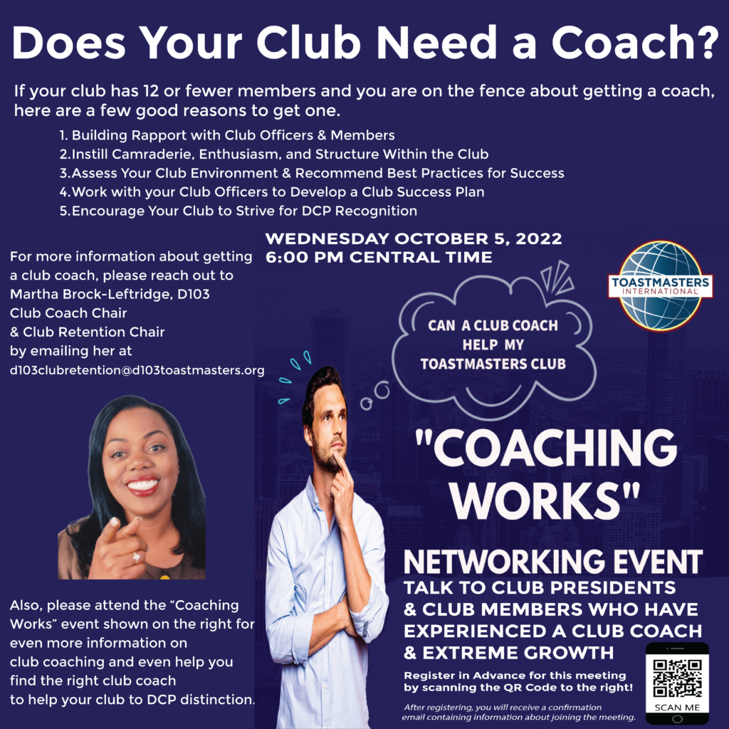 How a Club Coach Can Help - District 103 Toastmasters