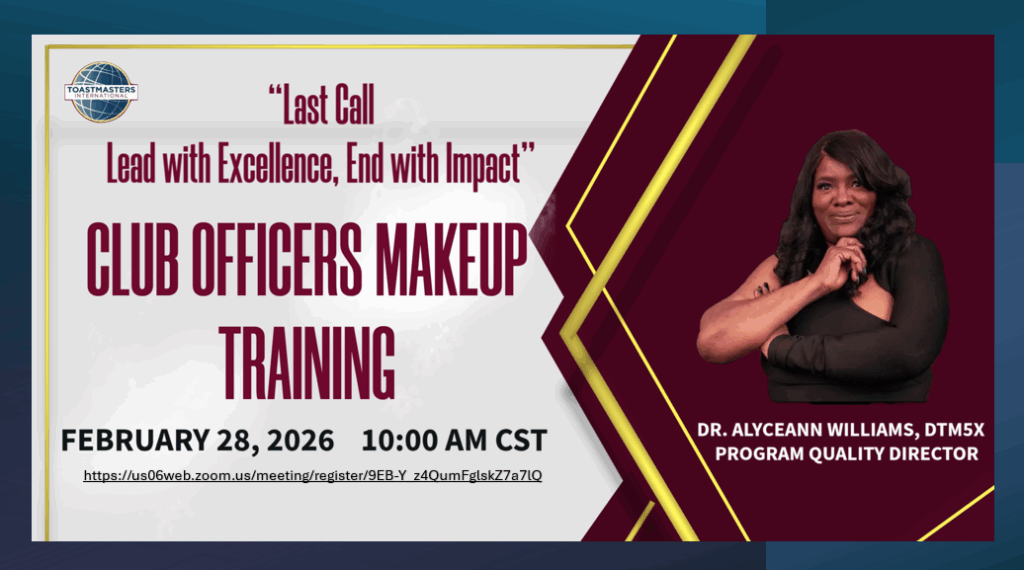 D103 Club Officer Makeup Training - Last Chance